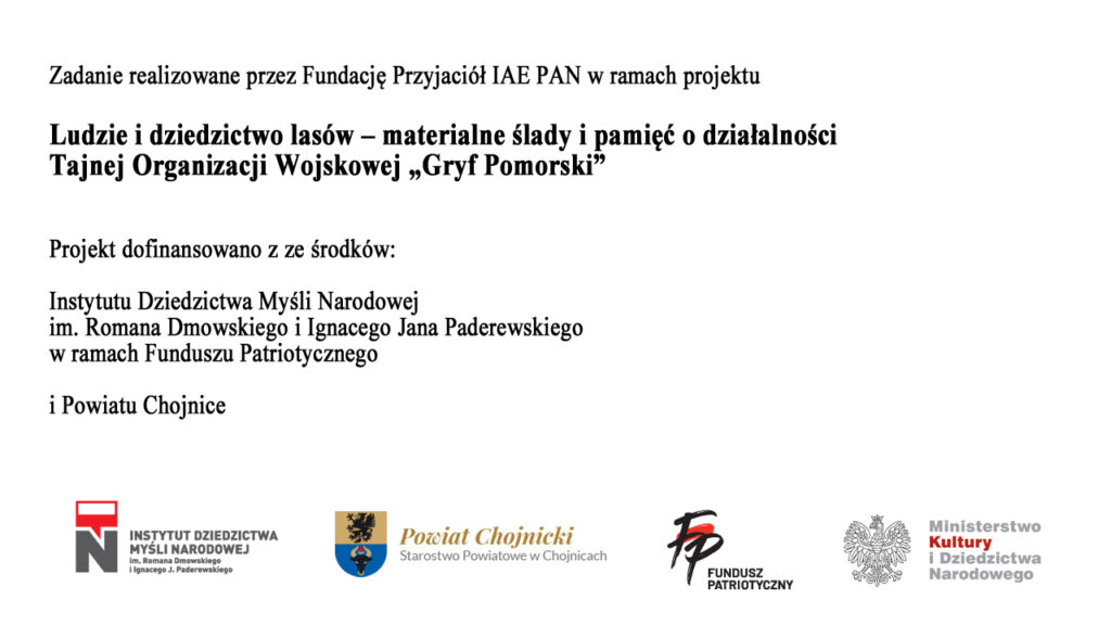 Ludzie i dziedzictwo lasów – materialne ślady i pamięć o działalności Tajnej Organizacji Wojskowej „Gryf Pomorski”